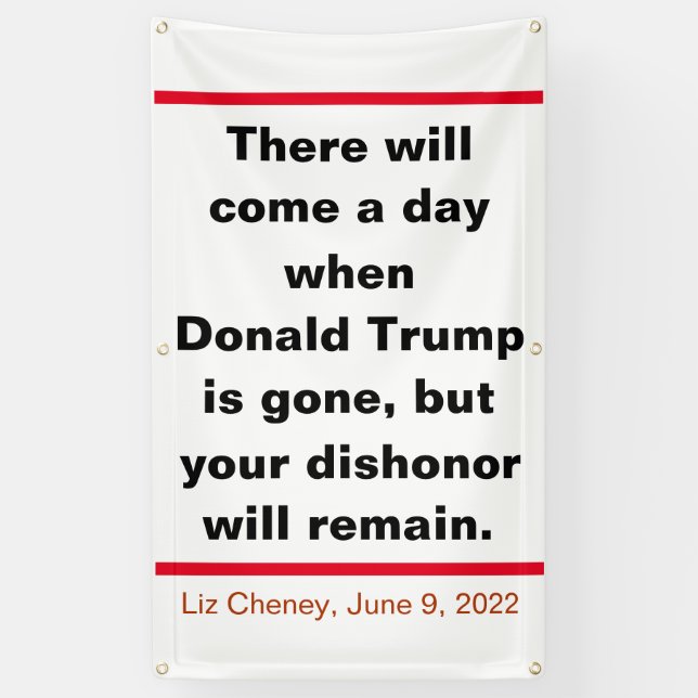 Die Republikaner, Ihre Ehrerbietung wird Cheney Zi Banner (Vertikal)