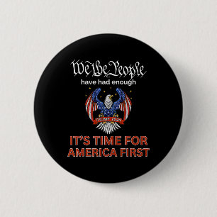 Die Republikaner wählen Trump 2024 America First W Button