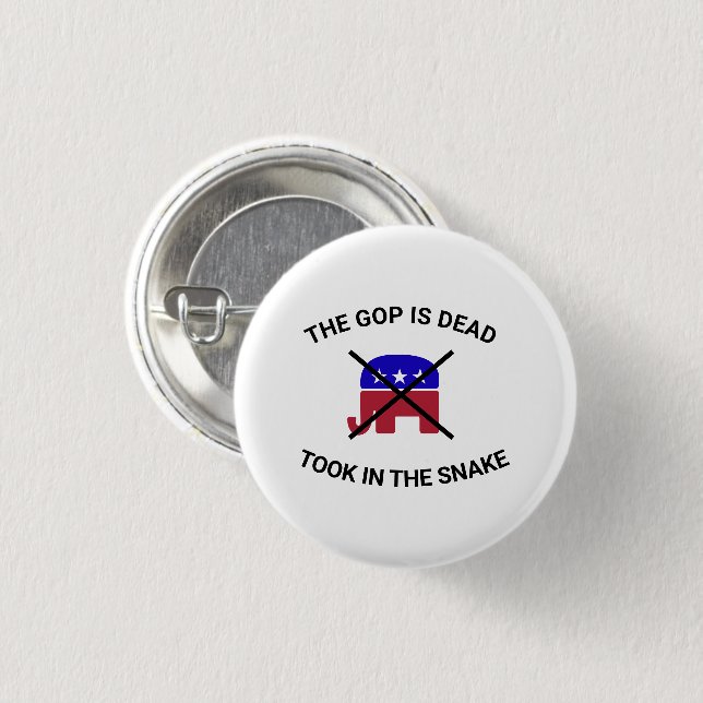 Die Republikanerin ist tot T - Shirt Button (Vorne & Hinten)