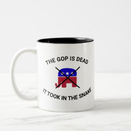 Die Republikanerin ist tot T - Shirt Zweifarbige Tasse