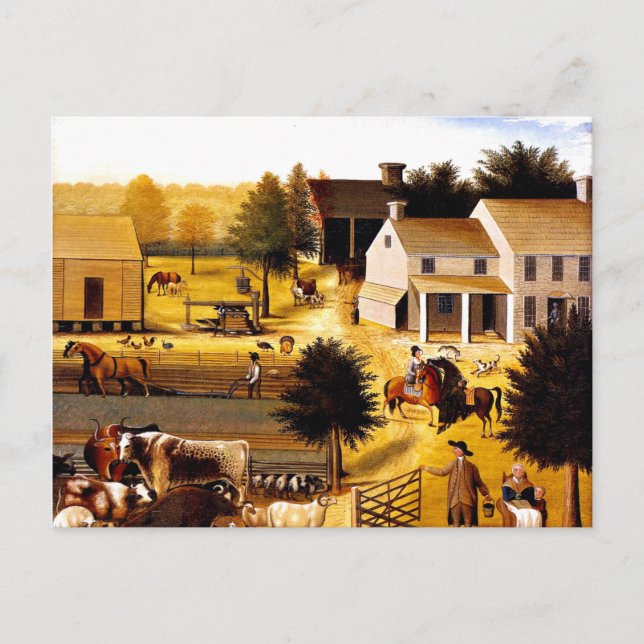 Die Residenz von David Twining - Edward Hicks Postkarte (Vorderseite)