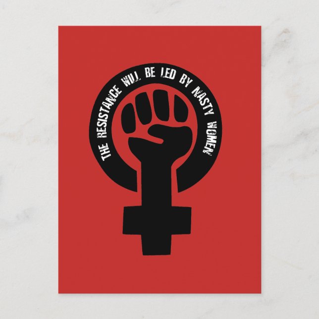 Die Resistenz wird von Ekligen Frauen geleitet Postkarte (Vorderseite)