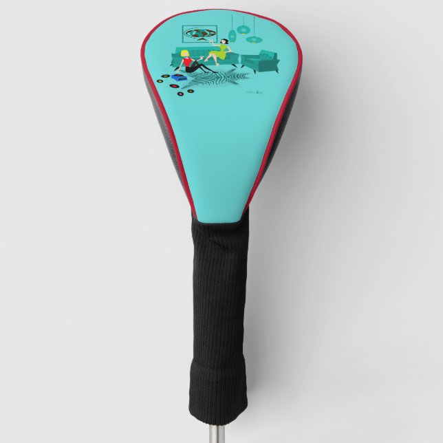 Die Retro Nacht des Mädchens in der Golf Headcover (Vorderseite)