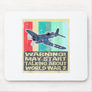 Die Retro-Warnung kann beginnen, über WW2 Shirt Wo Mousepad