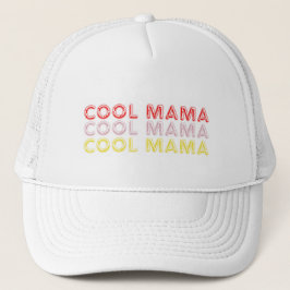 Die Retrowellen "Cool Mama" in leuchtenden Farben Truckerkappe