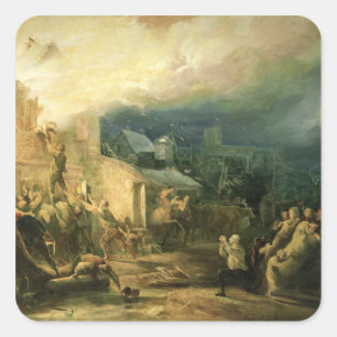 Die Rettung von John Wesley Quadratischer Aufkleber