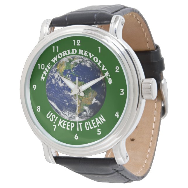 Die Revolten der Welt um uns Behielt es sauber Bew Armbanduhr (Schrägansicht)