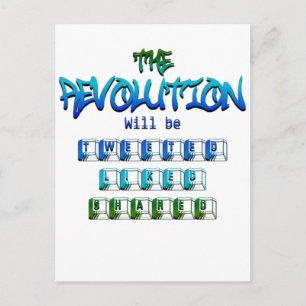 Die Revolution wird als gemeinsam getweetet (Ver.2 Postkarte