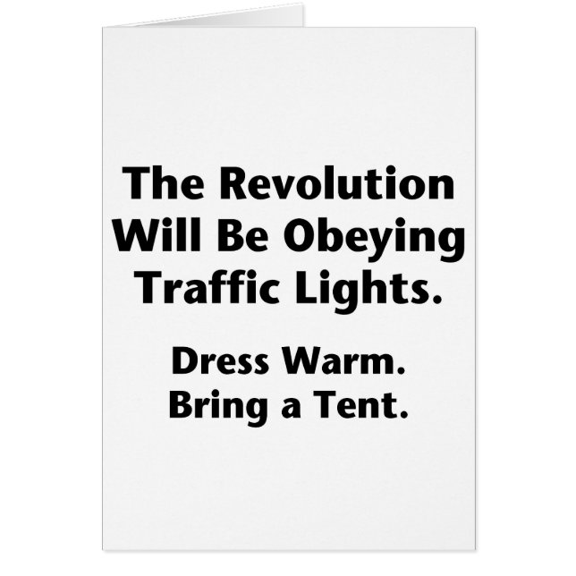 Die Revolution wird den Ampeln gehorchen. (Vorne)