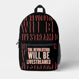 Die Revolution wird in einen neuen Rahmen gestellt Bedruckter Rucksack