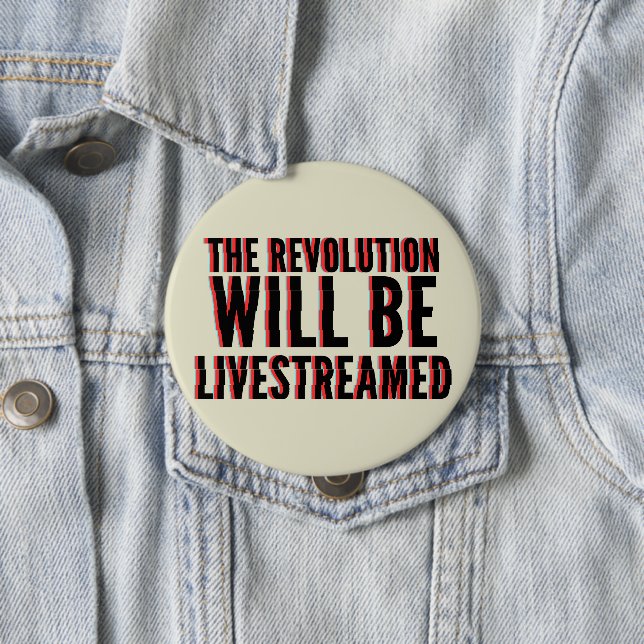 Die Revolution wird in einen neuen Rahmen gestellt Button (Beispiel)