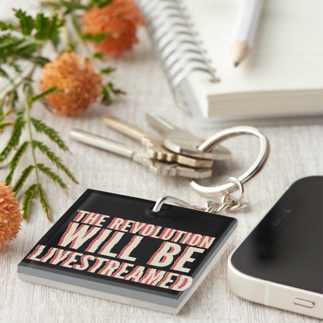 Die Revolution wird in einen neuen Rahmen gestellt Schlüsselanhänger (Vorderseite rechts)