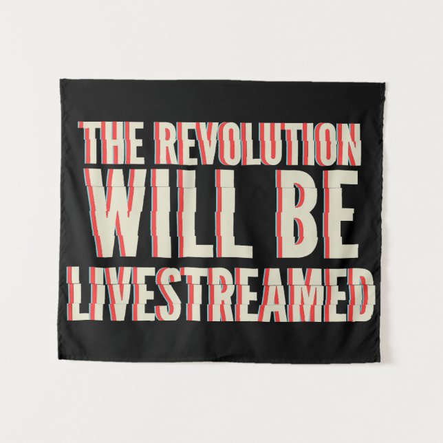 Die Revolution wird in einen neuen Rahmen gestellt Wandteppich (Vorderseite (Horizontal))