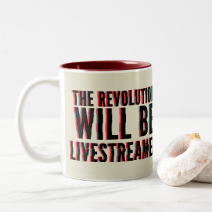 Die Revolution wird in einen neuen Rahmen gestellt Zweifarbige Tasse