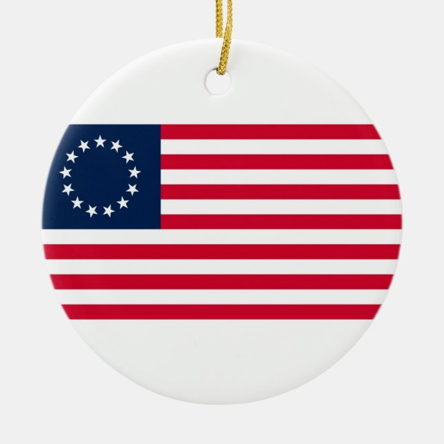 Die revolutionäre Kriegs-Betsy- Rossflagge Keramik Ornament (Vorne)