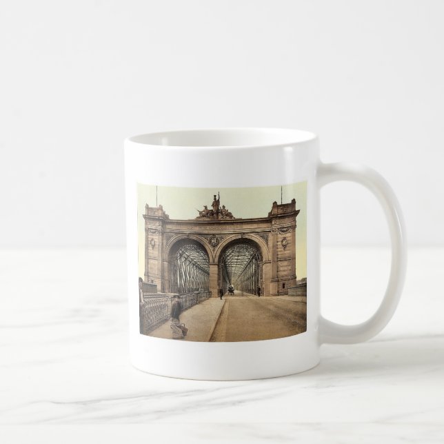 Die Rhein-Brücke, Mannheim, Baden, Deutschland Kaffeetasse (Rechts)