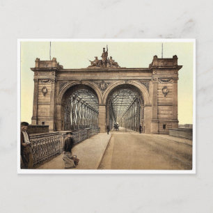 Die Rheinbrücke, Mannheim, Baden, Deutschland selt Postkarte