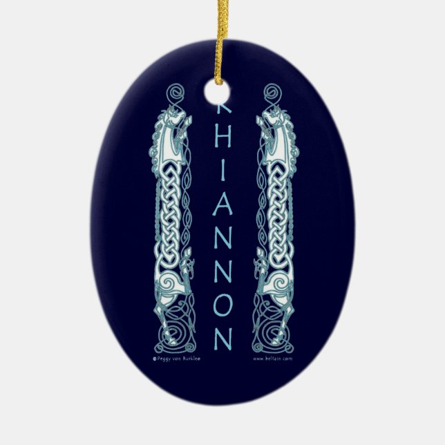 Die Rhiannon Pferdeceltic-Verzierung Keramikornament (Vorne)