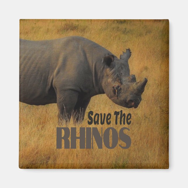 Die Rhinos gerettet Magnet (Vorne)