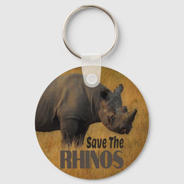 Die Rhinos gerettet Schlüsselanhänger (Vorderseite)