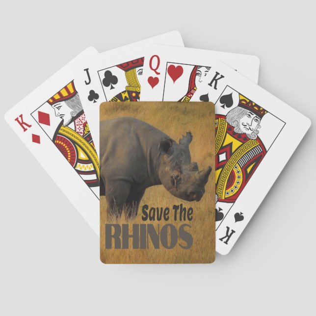 Die Rhinos gerettet Spielkarten (Rückseite)