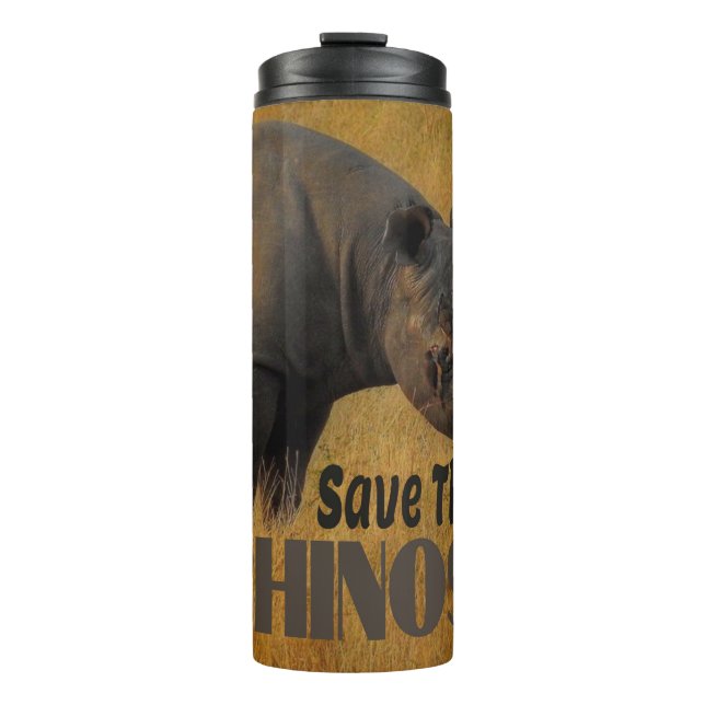 Die Rhinos gerettet Thermosbecher (Vorderseite)
