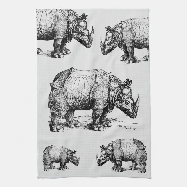 Die Rhinozeros   Geschirrtuch (Vertikal)