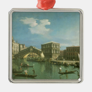 Die Rialto Brücke, Venedig Silbernes Ornament