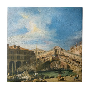 Die Rialtobrücke von Süden von Canaletto Fliese