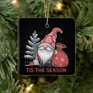 Die richtige Jahreszeit Gnom Weihnachten Ferien Wi Keramikornament
