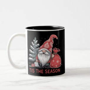 Die richtige Jahreszeit Gnom Weihnachten Ferien Wi Zweifarbige Tasse