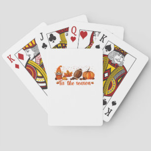 Die richtige Jahreszeit Herbst-Gnom-Fußball-Design Spielkarten