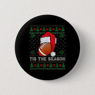 Die richtige Saison Football Lustiges Weihnachten Button