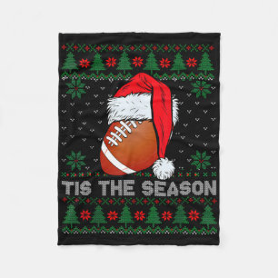 Die richtige Saison Football Lustiges Weihnachten Fleecedecke