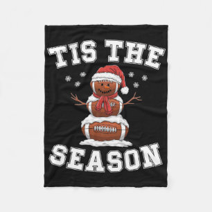Die richtige Saison Football Weihnachten Santa Hut Fleecedecke