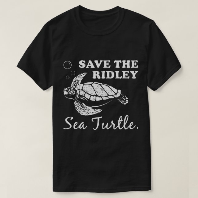 Die Ridley Sea Turtle gerettet T-Shirt (Design vorne)