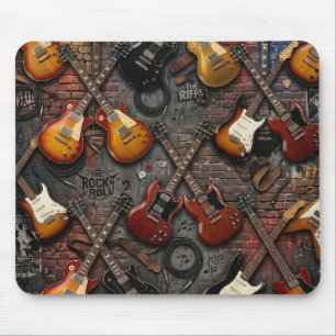 Die Riffs: Vintage-Elektrogitarre Mousepad