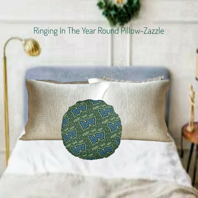 Die Ringen im Jahr Rundes Kissen (Von Creator hochgeladen)