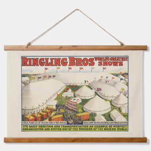 Die Ringling Bros. Zirkus Wandteppich Mit Holzrahmen