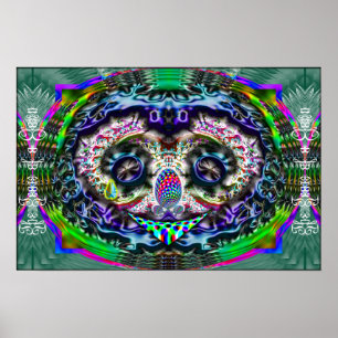 Die Risse eines Clownplakats Poster