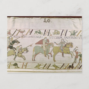 Die Ritter reiten zu Hastings zu Futter für Postkarte