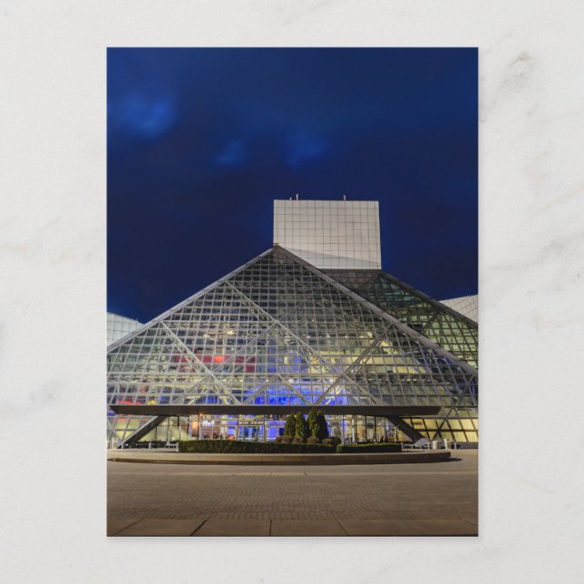 Die Rock and Roll Hall of Fame in Dusk Postkarte (Vorderseite)