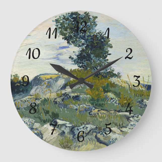 Die Rocks Vincent van Gogh Große Wanduhr (Vorderseite)