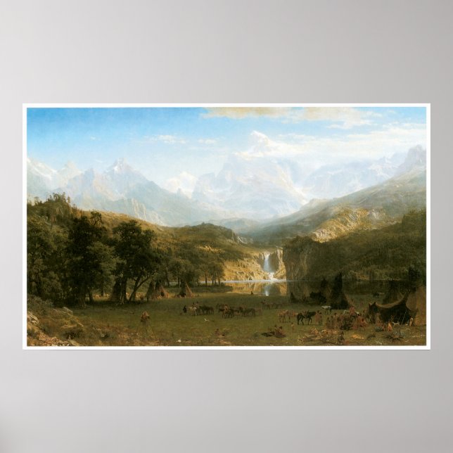 Die Rocky Mountains, Lander's Peak 1863 Poster (Vorne)