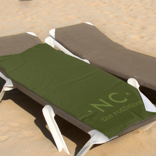 Die Rodfather Army Green Khaki Monogram Fischer Strandtuch