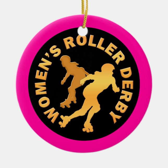 Die Rolle Derby der Frauen Keramik Ornament (Vorne)