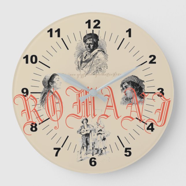 "Die Roma" Große Wanduhr (Vorderseite)