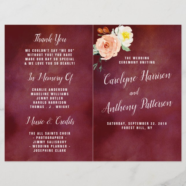 Die Romantik der blühenden Hochzeitskollektion (Vorderseite)