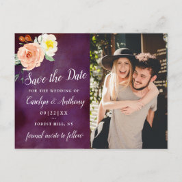 Die Romantik der blühenden Hochzeitskollektion Ankündigungspostkarte