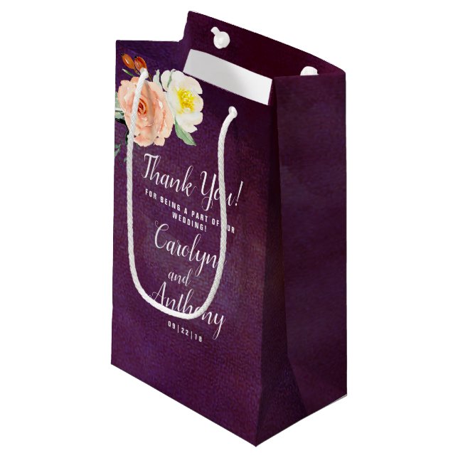Die Romantik der blühenden Hochzeitskollektion Kleine Geschenktüte (Vorderseite Schrägansicht)